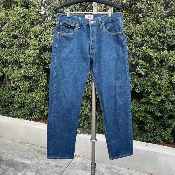 Levi’s 501 Buttonfly Blue Jeans Men’s 34 x 32 - Picture 2 of 9